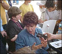 Esther Pollard in 1996, working to get her husband freed